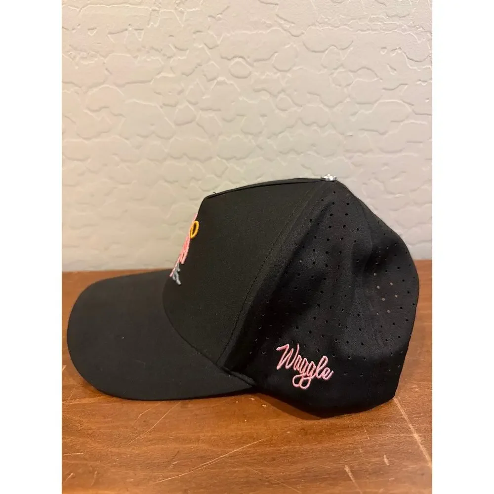 Waggle Golf Snapback Hat Navy Blue Performance Rope Style Adjustable Cap